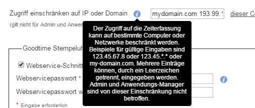 Zugriff beschraenken auf IP oder Domain